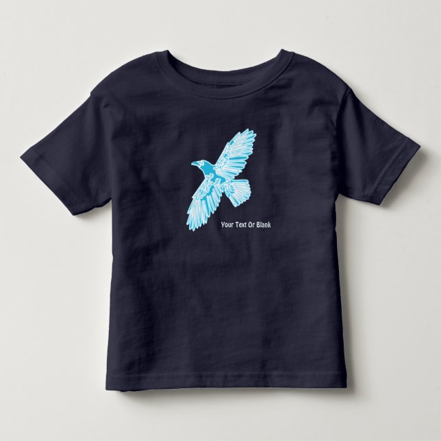 T-shirt Pour Les Tous Petits Corbeau bleu (Devant)