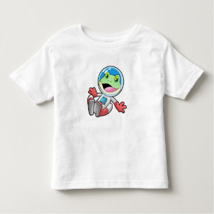 T-shirt Pour Les Tous Petits Costume spatial de l'astronaute de grenouille