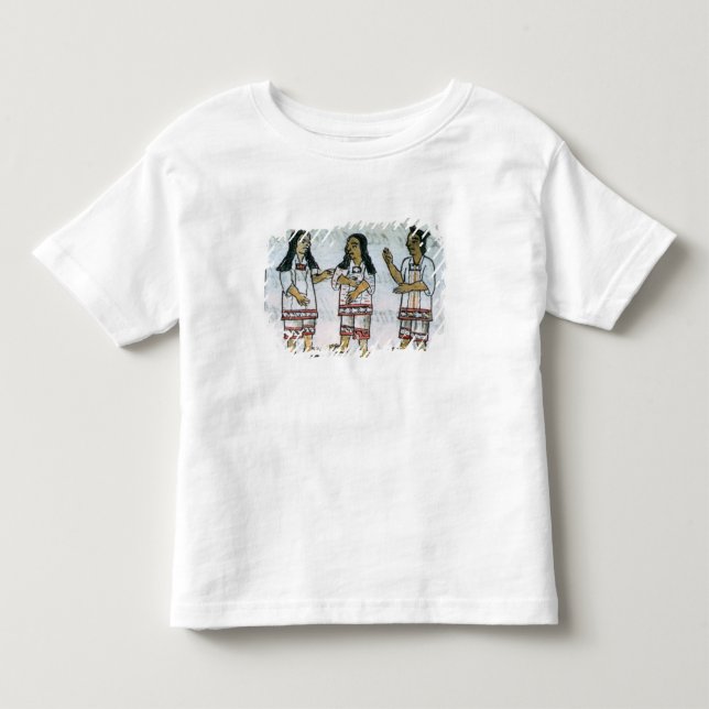 T-shirt Pour Les Tous Petits Costumes aztèques femelles (Devant)
