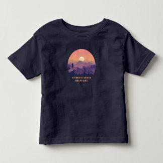 T-shirt Pour Les Tous Petits Coucher de soleil de montagne vintage violet jaune