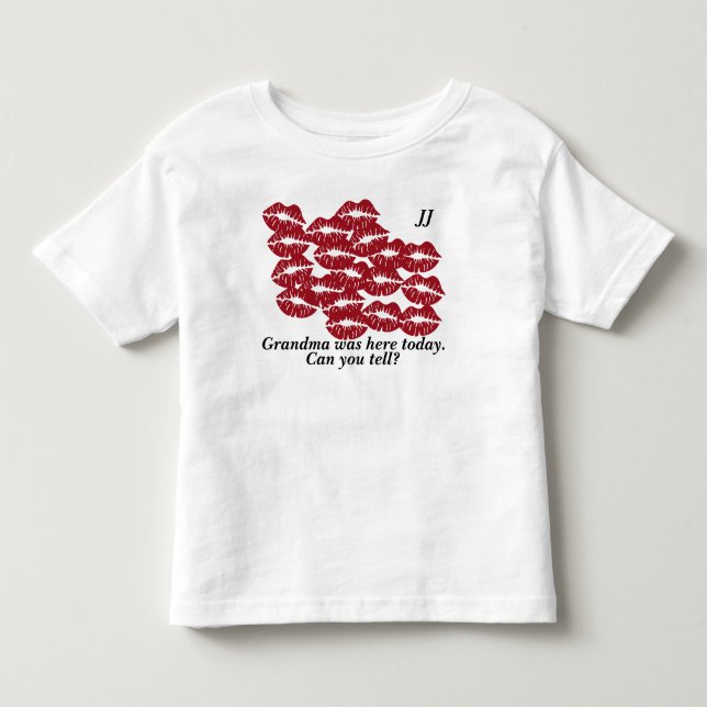 T-shirt Pour Les Tous Petits Couvert dans Baisers personnalisables (Devant)