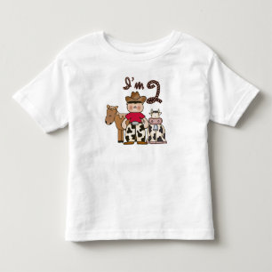 T-shirt Pour Les Tous Petits Cowboy 2e anniversaire
