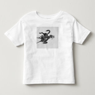 T-shirt Pour Les Tous Petits Cowboy Ned Coy Riding Bucking Bronco Nommé