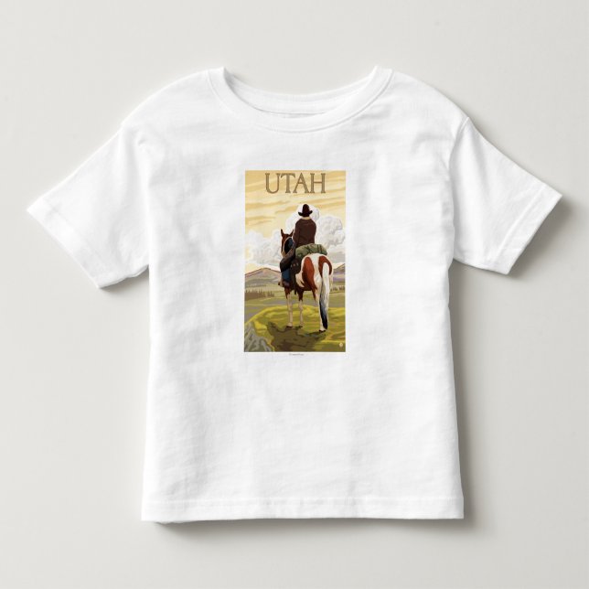 T-shirt Pour Les Tous Petits Cowboy (Vue de dos)Utah (Devant)