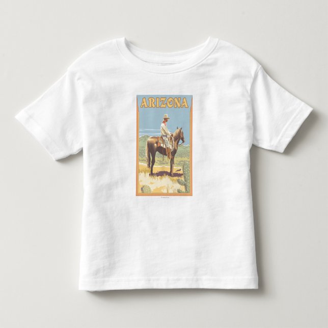T-shirt Pour Les Tous Petits Cowboy (Vue latérale)Arizona (Devant)