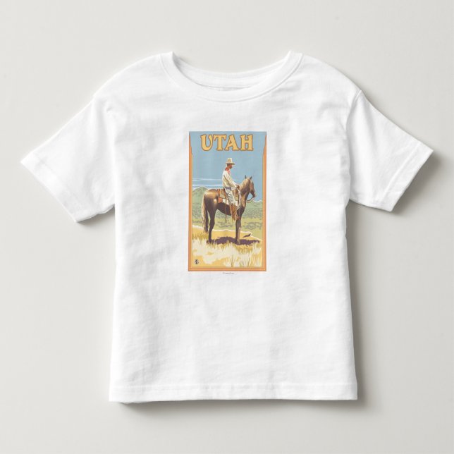 T-shirt Pour Les Tous Petits Cowboy (Vue latérale)Utah (Devant)