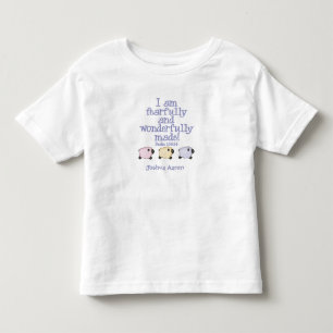 T-shirt Pour Les Tous Petits Craintivement et merveilleusement fait - bleu