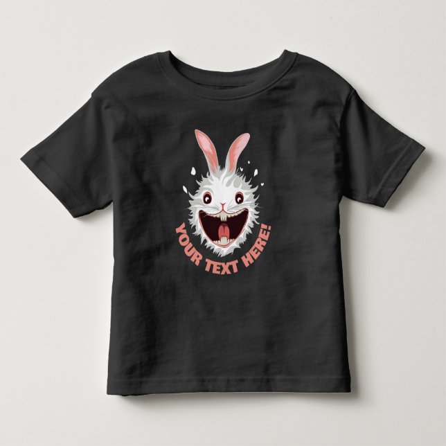 T-shirt Pour Les Tous Petits Crazy White Rabbit Face (Devant)