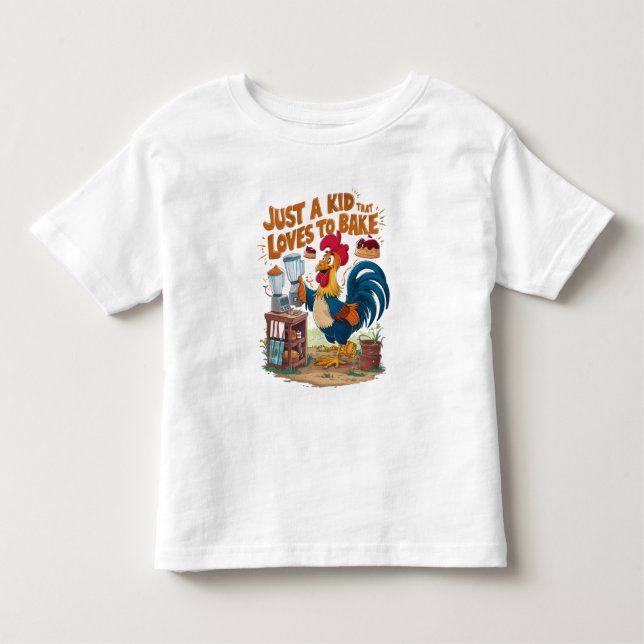 T-shirt Pour Les Tous Petits Création culinaire de gâteaux de poulet (Devant)