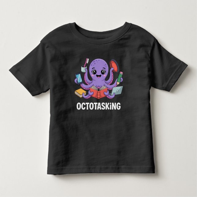 T-shirt Pour Les Tous Petits Création octotâche en mode multitâche (Devant)