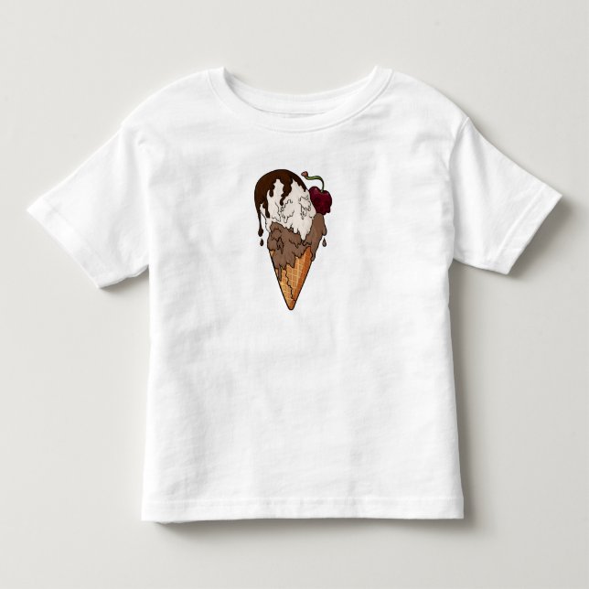 T-shirt Pour Les Tous Petits Crème classique de crâne mortelle (Devant)
