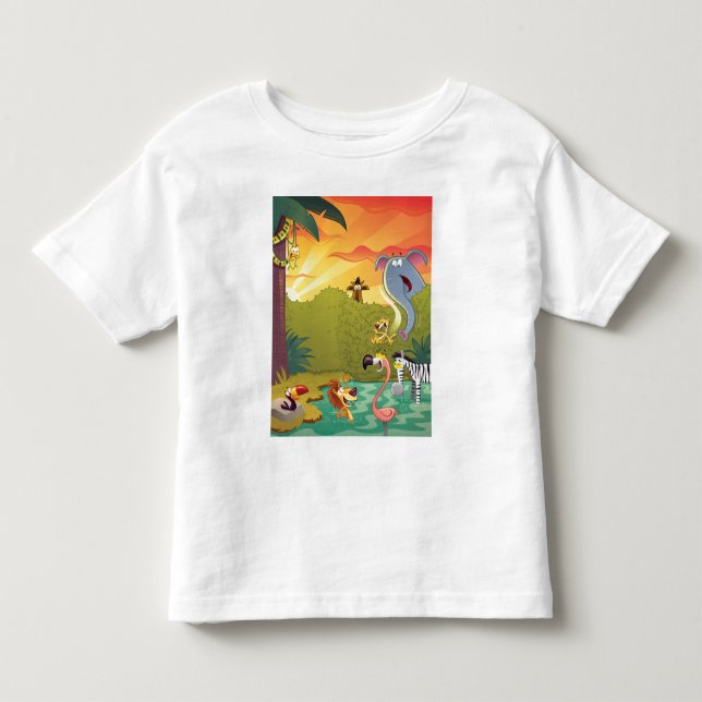 T-shirt Pour Les Tous Petits Crépuscule au trou d'eau (Devant)