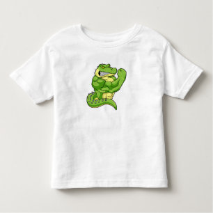 T-shirt Pour Les Tous Petits Crocodile comme Bodybuilder & grands Muscles