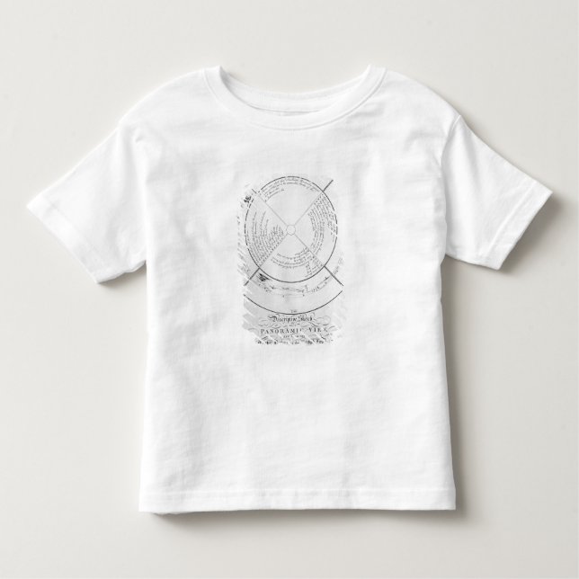 T-shirt Pour Les Tous Petits Croquis descriptif d'une vue panoramique (Devant)