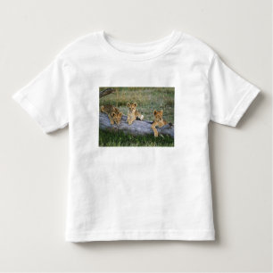 T-shirt Pour Les Tous Petits Cubes de lion sur le journal