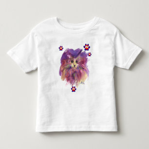 T-SHIRT POUR LES TOUS PETITS CUISINE VIERGE, PORTRAIT DE CHAT DE CUISINE, PAVIL