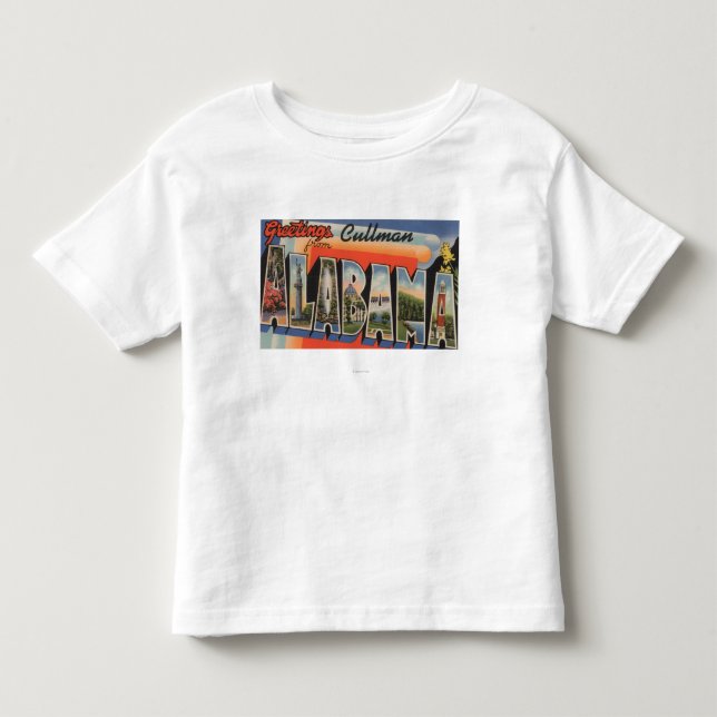 T-shirt Pour Les Tous Petits Cullman, Alabama - grandes scènes de lettre (Devant)