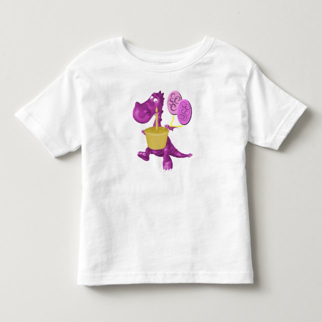 T-shirt Pour Les Tous Petits Cupcake Dragon Et Ballons (Devant)
