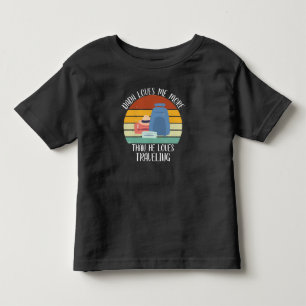 T-shirt Pour Les Tous Petits CUSTOM Papa M'maime Plus Qu'il N'aime Voyager