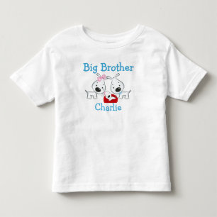 T-shirt Pour Les Tous Petits Customisé Ajouter un nom Chiens Big Brother