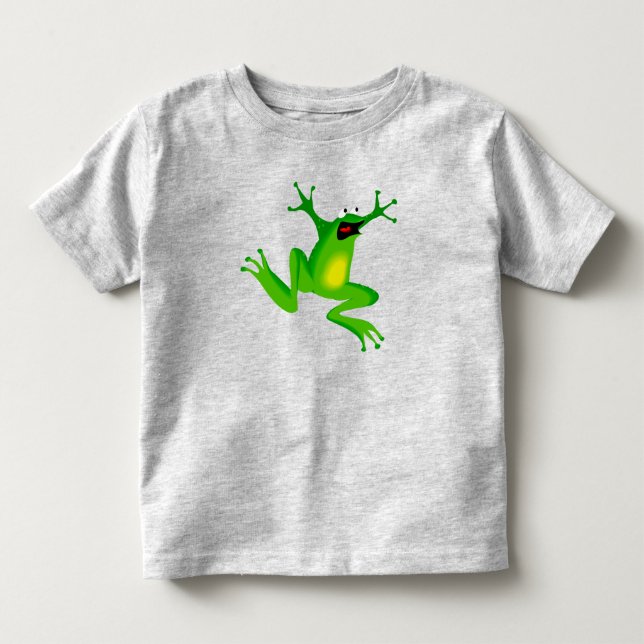 T-SHIRT POUR LES TOUS PETITS CUT FUNNY GREEN FROG (Devant)
