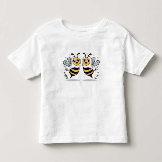 T-shirt Pour Les Tous Petits Cute Bees Illustration for Kids (Devant)