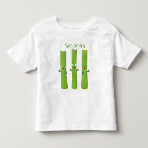 T-shirt Pour Les Tous Petits Cute céleri bâtons trio caricature légumes