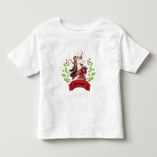 T-shirt Pour Les Tous Petits Cute Christmas Unicorn Nom personnalisé