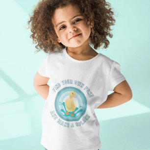 T-shirt Pour Les Tous Petits Cute Duckling faire un splash