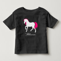 Cute Elegant Black White & Hot Pink Horse Ajouter 