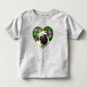 T-shirt Pour Les Tous Petits Cute Fawn Carlin coloré Chien Chien Chien Chien Ch