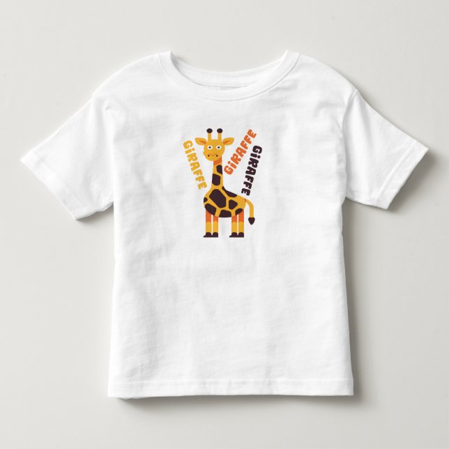 T-shirt Pour Les Tous Petits Cute Giraffe, Cadeau d'anniversaire (Devant)