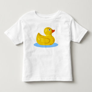 T-shirt Pour Les Tous Petits Cute Jaune Caoutchouc Ducky Cartoon Canard Baignad