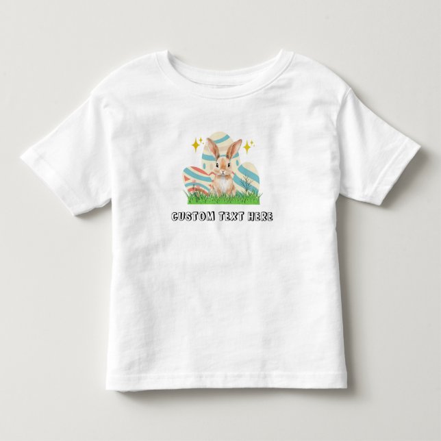 T-shirt Pour Les Tous Petits Cute lapin avec texte personnalisé (Devant)
