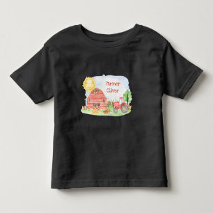 T-shirt Pour Les Tous Petits Cute Little Kids Farmer avec prénom