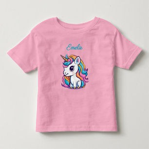 T-shirt Pour Les Tous Petits Cute Rainbow Unicorn