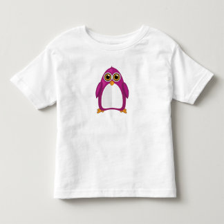 T-shirt Pour Les Tous Petits Cute Red Violet Penguin – Kawaii Cartoon Penguin