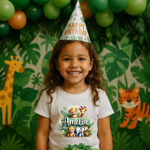 T-shirt Pour Les Tous Petits Cute Safari Animaux Amelia Enfants Tee