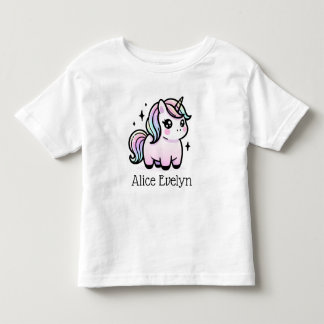 T-shirt Pour Les Tous Petits Cute Unicorn Personnalisé