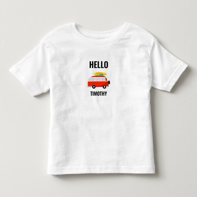 T-shirt Pour Les Tous Petits Cute van été salutations modèle (Devant)
