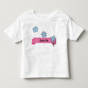 T-shirt Pour Les Tous Petits Cutie Pie Fleurs personnalisées de dessin