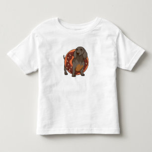 T-shirt Pour Les Tous Petits Dachshund avec Donut