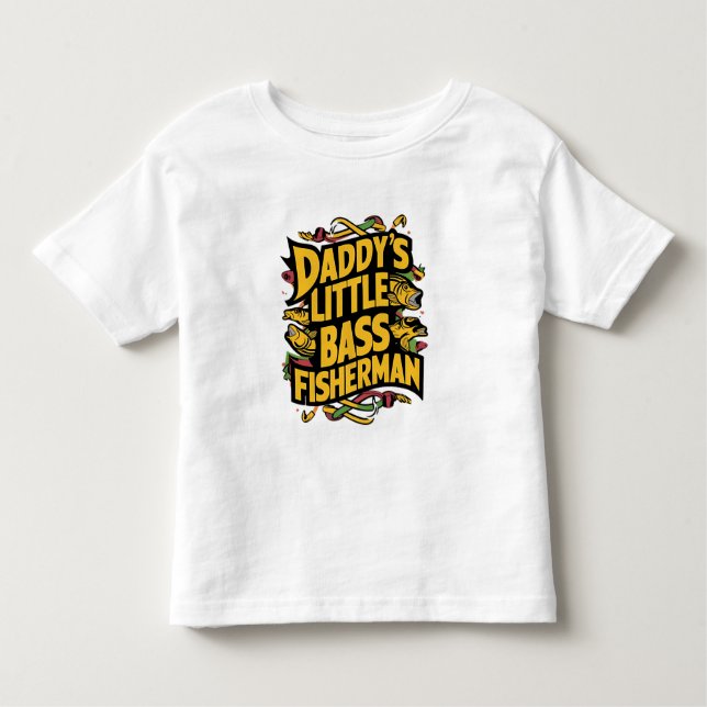 T-shirt Pour Les Tous Petits Daddy Little Bass Fisherman (Devant)