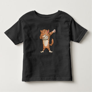 T-shirt Pour Les Tous Petits Danse mignonne de Dabber de chat de limande