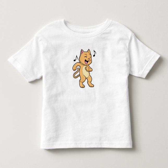 T-shirt Pour Les Tous Petits Danse Musique Cat (Devant)