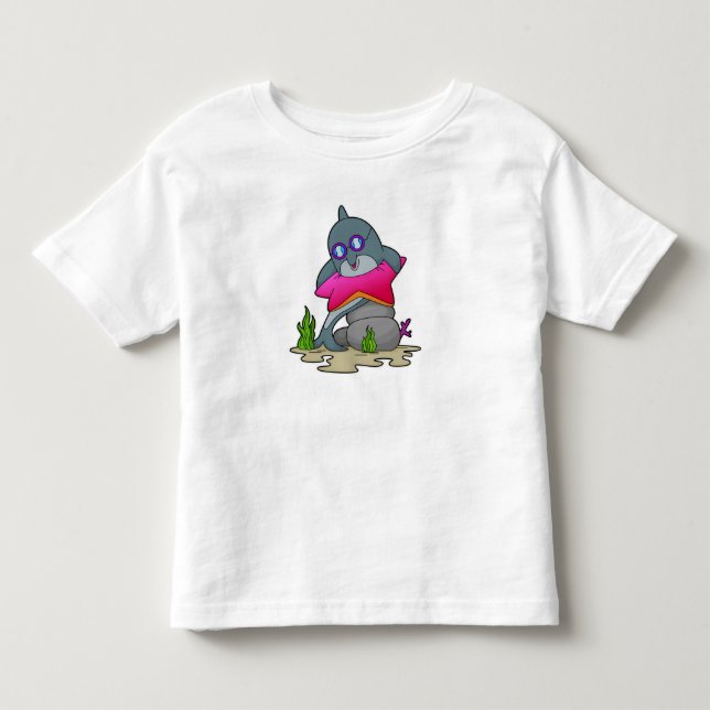 T-shirt Pour Les Tous Petits Dauphin avec lunettes (Devant)