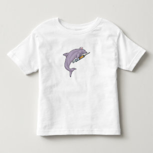 T-shirt Pour Les Tous Petits Dauphin comme infirmière avec seringue