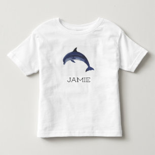 T-shirt Pour Les Tous Petits Dauphin sautant mignon personnalisé