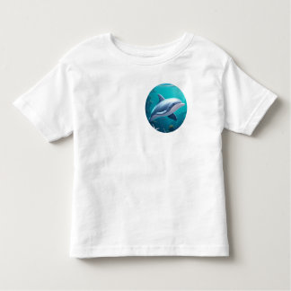 T-shirt Pour Les Tous Petits dauphins de corail bleu