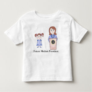 T-shirt Pour Les Tous Petits De la puissance de fille à future Madame président